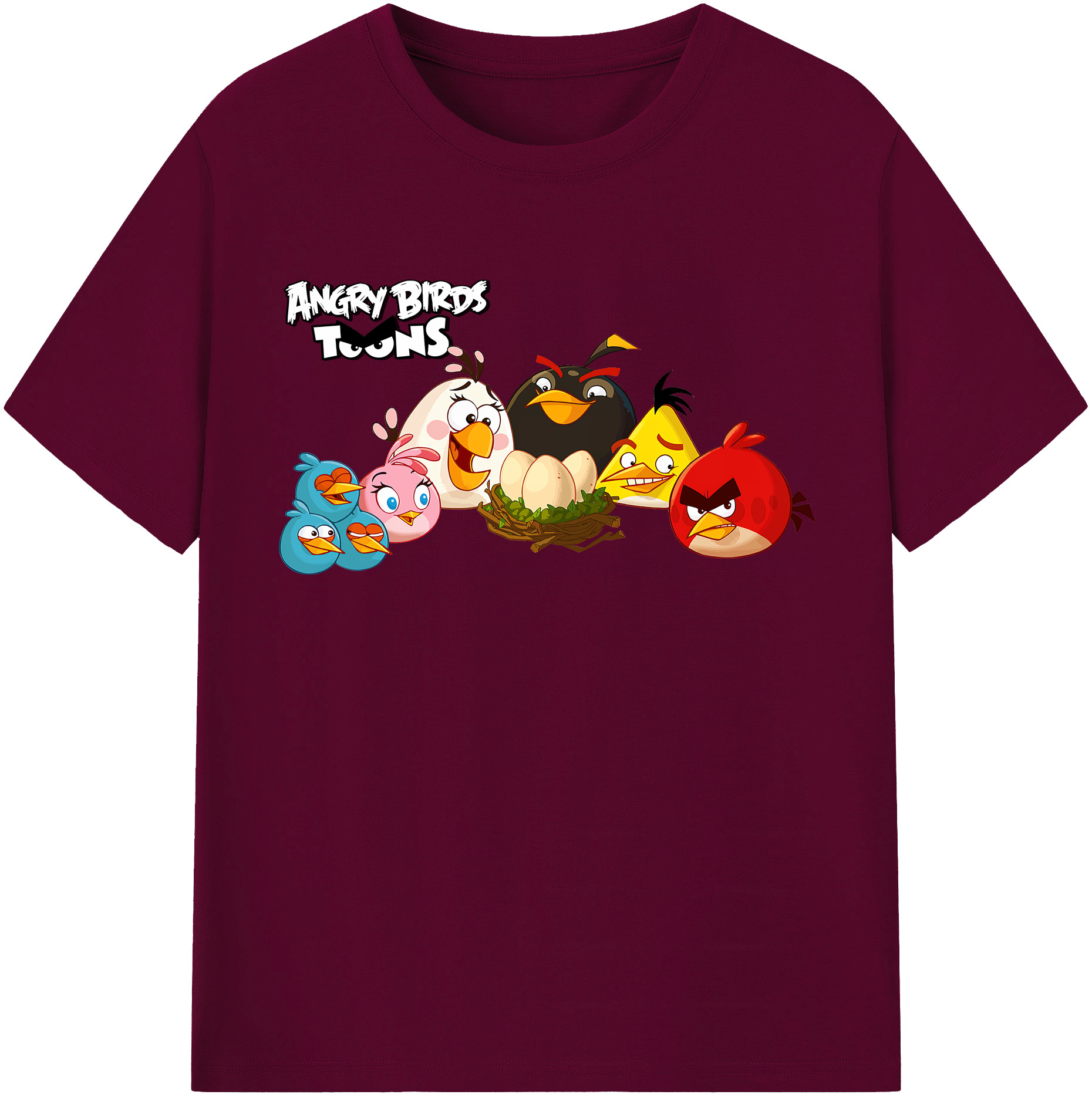 （画像用） Angry Birds アングリーバード レディースカジュアルプリントTシャツ（綿100％）